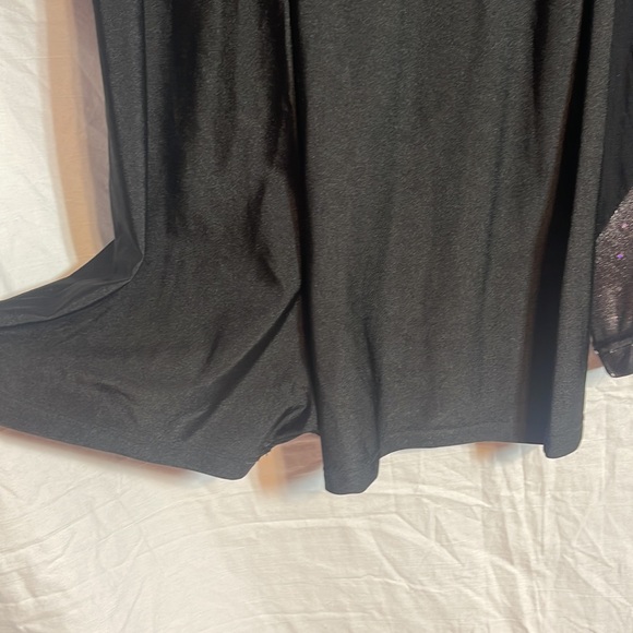 Revolution Dancewear Costume Large Adult LA Black Silver Sequins Short Unitard - Picture 12 of 14